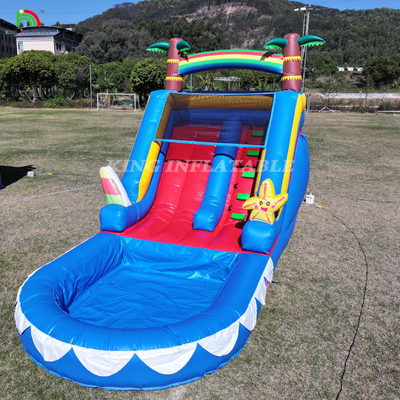 Water Slide PVC thương mại Bánh trượt nước bơm cho trẻ em Bánh trượt bơm với bể bơi ướt khô Bánh trượt người lớn