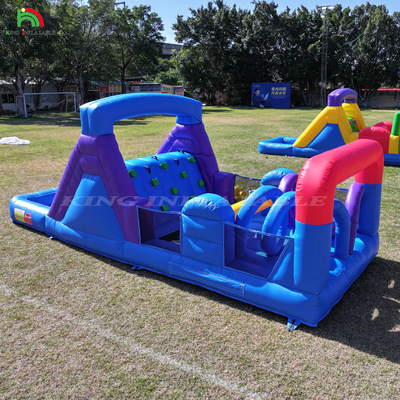 Commercial Outdoor Inflatable Bouncer Combo Bounce House Kids Party Bouncy Castle With Slide Ball Pit Climbing Obstacle Blower (Thiết bị thổi trở ngại)