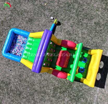 Bouncer có thể bơm lên Combo Obstacle Course Bounce Castle House With Slides Ball Pit Climbing Obstacle Blower