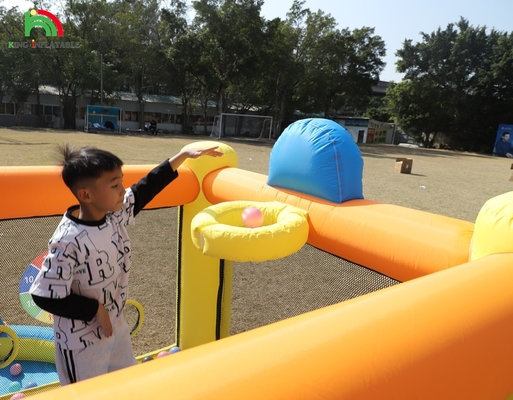 Trẻ em bơm lên Bounce House Combo Party Toddler bơm lên nhảy Bouncy Castle với Slide Pool Basket Dartboard Trampoline