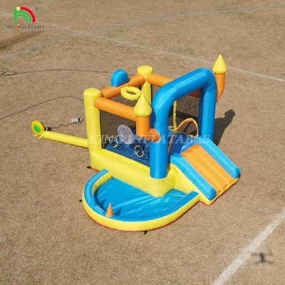 Trẻ em bơm lên Bounce House Combo Party Toddler bơm lên nhảy Bouncy Castle với Slide Pool Basket Dartboard Trampoline