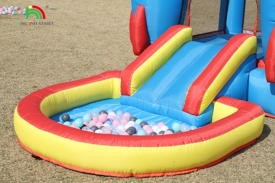 Nội thất bên ngoài Party Bounce House Inflatable Toddler Bounce House Combo Với Ball Pit Slide Basket Trampoline