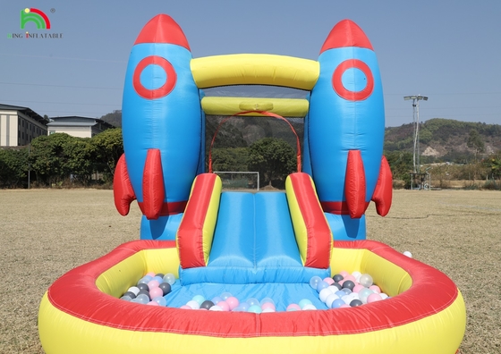 Nội thất bên ngoài Party Bounce House Inflatable Toddler Bounce House Combo Với Ball Pit Slide Basket Trampoline