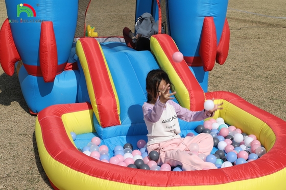 Nội thất bên ngoài Party Bounce House Inflatable Toddler Bounce House Combo Với Ball Pit Slide Basket Trampoline