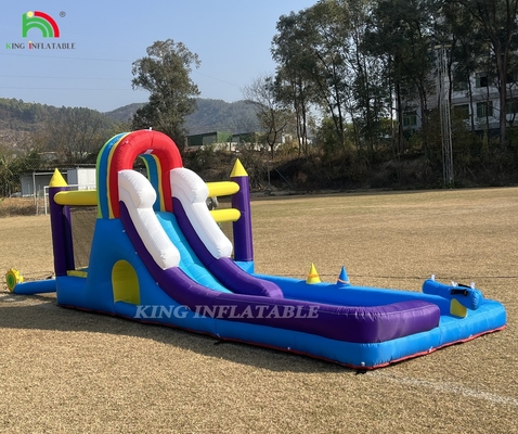 Nhà bật lên có thể bơm với trượt leo tường trở ngại Trampoline Ball Pit Pool