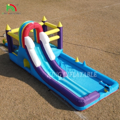 Nhà bật lên có thể bơm với trượt leo tường trở ngại Trampoline Ball Pit Pool