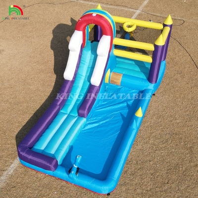 Nhà bật lên có thể bơm với trượt leo tường trở ngại Trampoline Ball Pit Pool