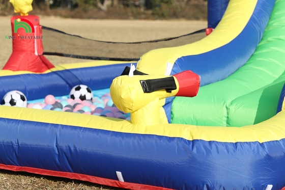 Kids Party Wet DryInflatable Bounce House Water Slide Bouncer Combo With Bigger Splash Pool Climbing Blower Basket Dartboard