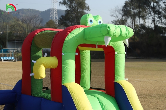 Kids Party Wet DryInflatable Bounce House Water Slide Bouncer Combo With Bigger Splash Pool Climbing Blower Basket Dartboard