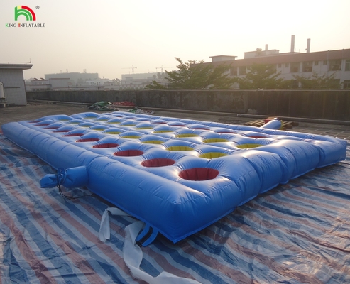 Ngoài Yellow Challenge Inflatable Meltdown Sport Game Với Máy quay