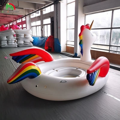 6 người Đường bọc thép Unicorn Water Mount Sea Lake Pool Float Water Toy Giant Unicorn Đường bọc thép nổi cho bữa tiệc nước