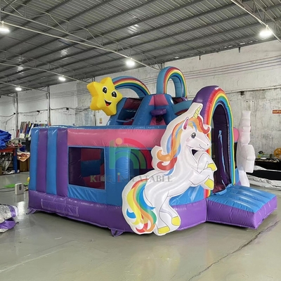 Bouncer có thể bơm lên Combo Obstacle Course Bounce Castle House With Slides Ball Pit Climbing Obstacle Blower