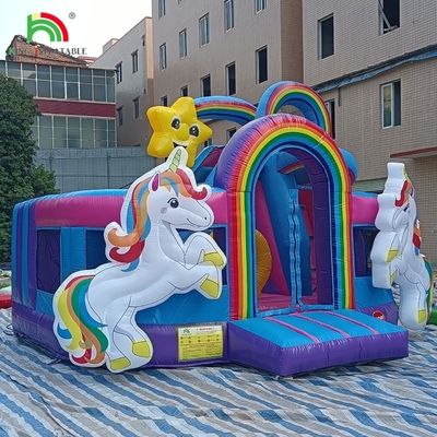 Bouncer có thể bơm lên Combo Obstacle Course Bounce Castle House With Slides Ball Pit Climbing Obstacle Blower