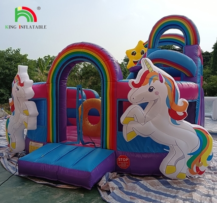 Bouncer có thể bơm lên Combo Obstacle Course Bounce Castle House With Slides Ball Pit Climbing Obstacle Blower
