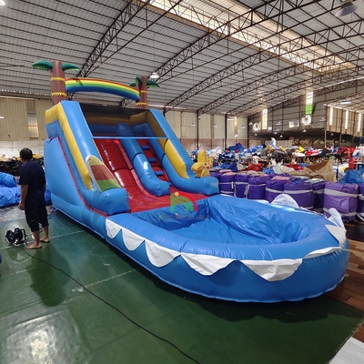 Hình độ thương mại PVC bơm nước trượt kết hợp với hồ bơi