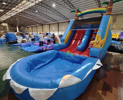 Hình độ thương mại PVC bơm nước trượt kết hợp với hồ bơi
