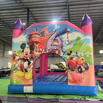 Nhà thả hoa nổi thương mại Mickey Mouse Thả hoa nổi Bouncy Castle Thả hoa nổi cho bữa tiệc trẻ em lớn