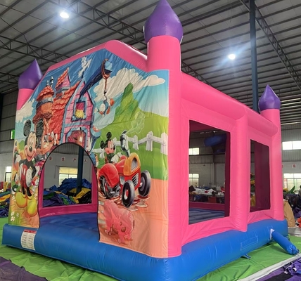Nhà thả hoa nổi thương mại Mickey Mouse Thả hoa nổi Bouncy Castle Thả hoa nổi cho bữa tiệc trẻ em lớn
