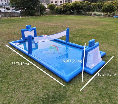 PVC Inflatable Sport Game Blue Inflatable Water Volleyball Net Field Sân bóng đá Quảng trường Quảng trường Quảng trường Quảng trường Sân bóng đá