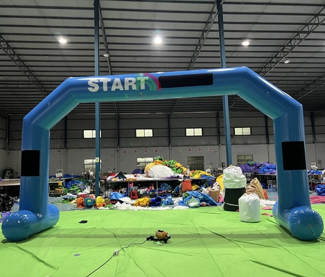 Custom Inflatable Arch Quảng cáo Bắt đầu ngoài trời Inflatable Arch Entrance Marathon Race Line Archway