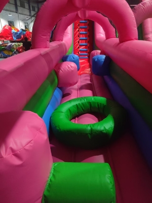 Thương mại chất lượng PVC Spider-Man Water Slide Inflatable Bounce House ComboObstacle Course Slide Inflatable Water Slide