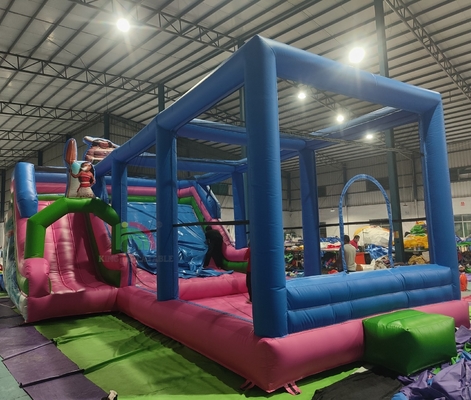 PVC ngoài trời thương mại hạng lớn nước slide bơm nhà nhảy Combo Bouncy Castle