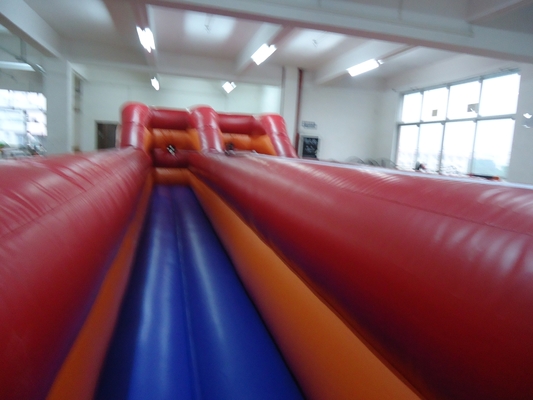 Trò chơi Bungee Run nổi ngoài trời cho hai người thử thách đua hai làn đường trò chơi nổi tương tác