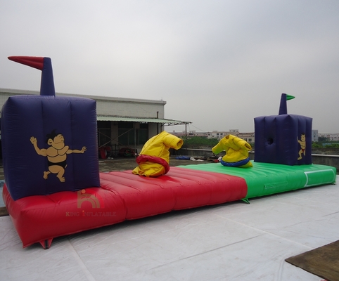 Trò chơi nổi chất lượng cao Carnival Bounce House Sumo Suits Bungee Run cho người lớn trẻ em