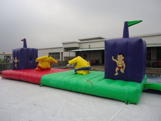 Trò chơi nổi chất lượng cao Carnival Bounce House Sumo Suits Bungee Run cho người lớn trẻ em