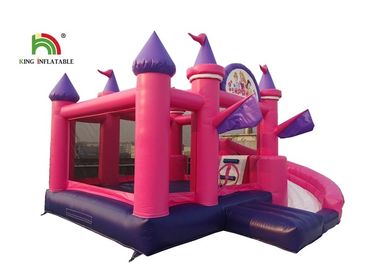 Lâu đài nhảy cao 6m Bouncy nhiều tầng với đường cong trượt