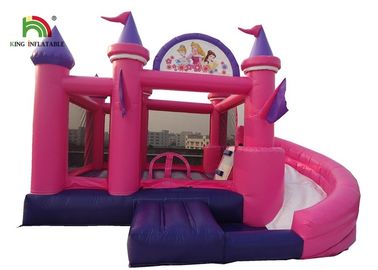 Lâu đài nhảy cao 6m Bouncy nhiều tầng với đường cong trượt