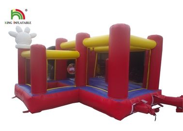 Red Softplay Mickey Phim hoạt hình bơm hơi Jumper Castle Bouncer với Ocean Ball