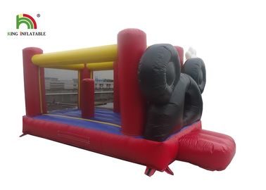 Red Softplay Mickey Phim hoạt hình bơm hơi Jumper Castle Bouncer với Ocean Ball