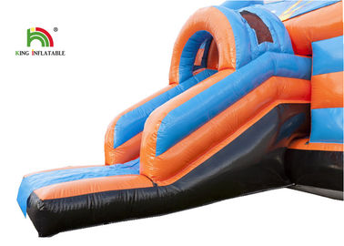 Lâu đài màu đỏ bơm hơi Lâu đài với Bouncer Chống cháy Plato 0,55mm Pvc Tarpaulin