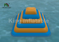 Gaint Customized Outdoor 0.9mm PVC Inflatable Floating Water Park With Cliff