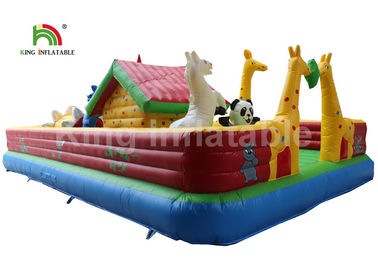 Động vật bơm hơi Zoo Castle Nhảy Bounce House cho gia đình giải trí