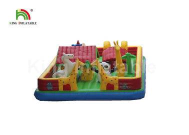 Động vật bơm hơi Zoo Castle Nhảy Bounce House cho gia đình giải trí