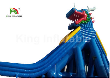 Dragon Stype Trượt nước lớn màu xanh cho người lớn trong Công viên nước