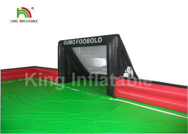 Portable Red Green Trò chơi thể thao bơm hơi / Sân bóng đá bơm hơi 25 * 10m