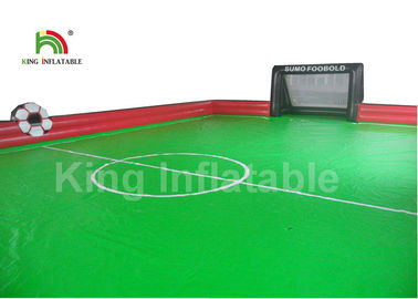 Portable Red Green Trò chơi thể thao bơm hơi / Sân bóng đá bơm hơi 25 * 10m