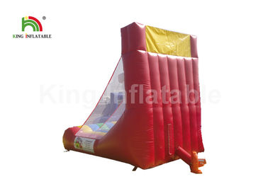Red Triple Basketball Hoop Bắn trò chơi thể thao bơm hơi cho thuê lửa - chống cháy