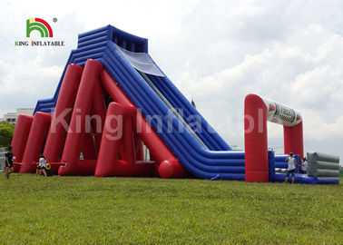 Trò chơi thể thao bơm hơi khổng lồ 25 * 10m đầy màu sắc / Trượt thương mại