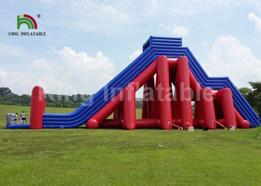 Trò chơi thể thao bơm hơi khổng lồ 25 * 10m đầy màu sắc / Trượt thương mại