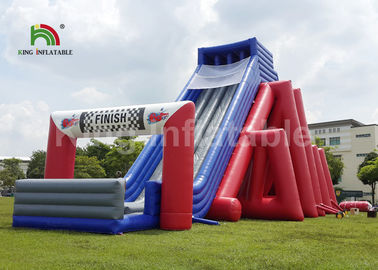 Trò chơi thể thao bơm hơi khổng lồ 25 * 10m đầy màu sắc / Trượt thương mại