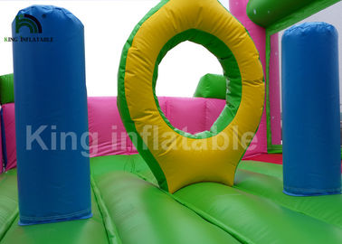 Bền bỉ PVC màu hồng công chúa bơm hơi thương mại nhà cho trẻ em Hoạt động ngoài trời