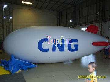 Bóng quảng cáo bơm hơi dài 6 mét Bơm hơi Helium Blimp 0,2mm PVC