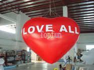Bong bóng quảng cáo bơm hơi PVC Helium 0,2mm cho lễ cưới / hình trái tim màu đỏ