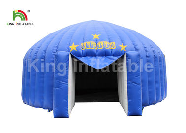 Lều sự kiện bơm hơi bằng nước màu xanh với máy thổi / lều thổi ngoài trời
