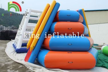 PVC Tarpaulin Bơm hơi Đảo nổi Leo núi Trượt cho Công viên nước