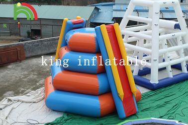 PVC Tarpaulin Bơm hơi Đảo nổi Leo núi Trượt cho Công viên nước